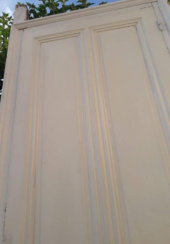 Haussmannian wardrobe door 82.5x261.5cm antique with frame