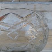 Salad bowl cut old crystal Baccarat signed