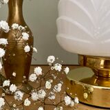 Vintage table lamp in white opaline