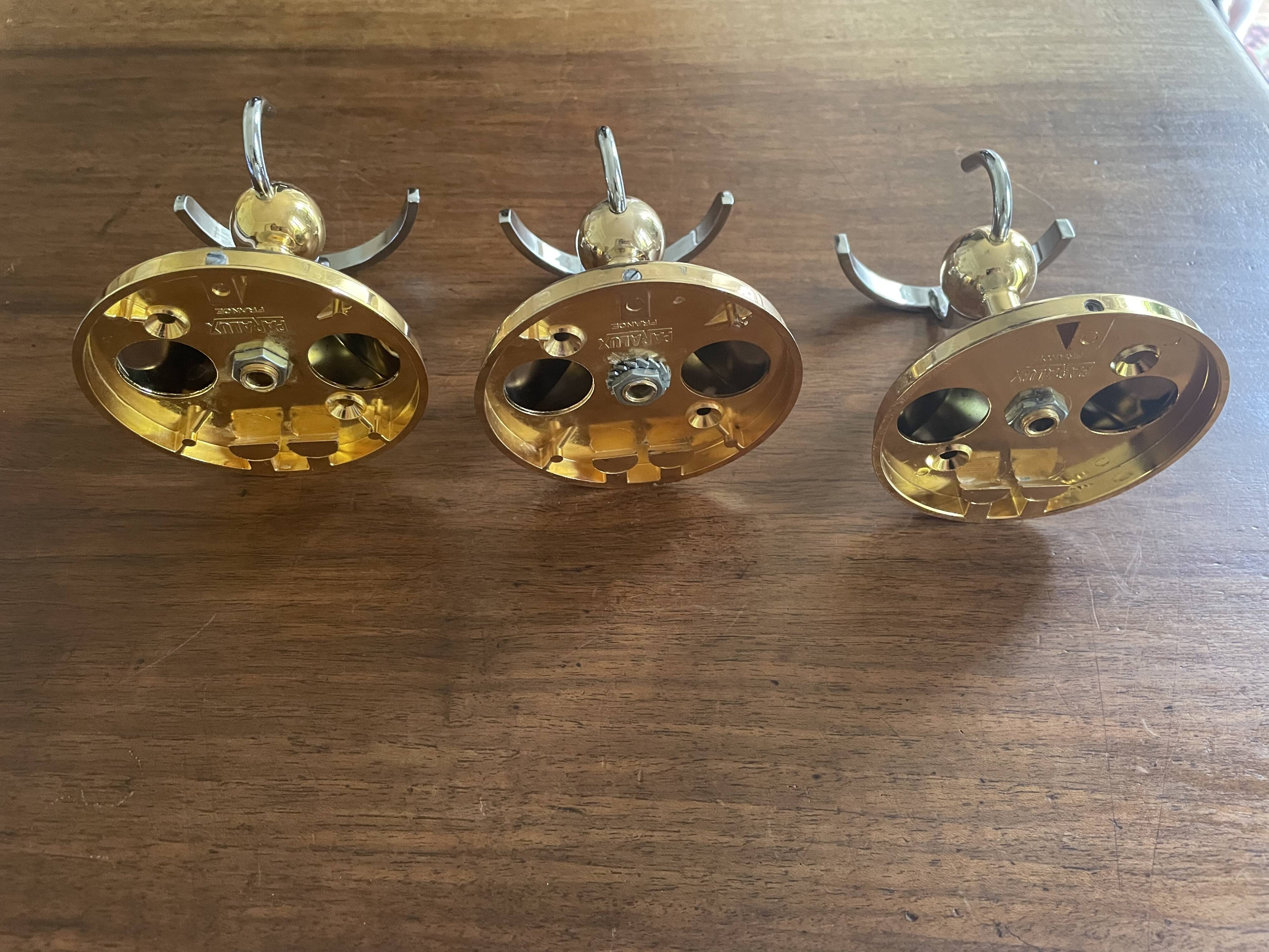 Chrome and gold metal coat rack