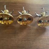 Chrome and gold metal coat rack