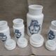 Set of Pots in white opaline