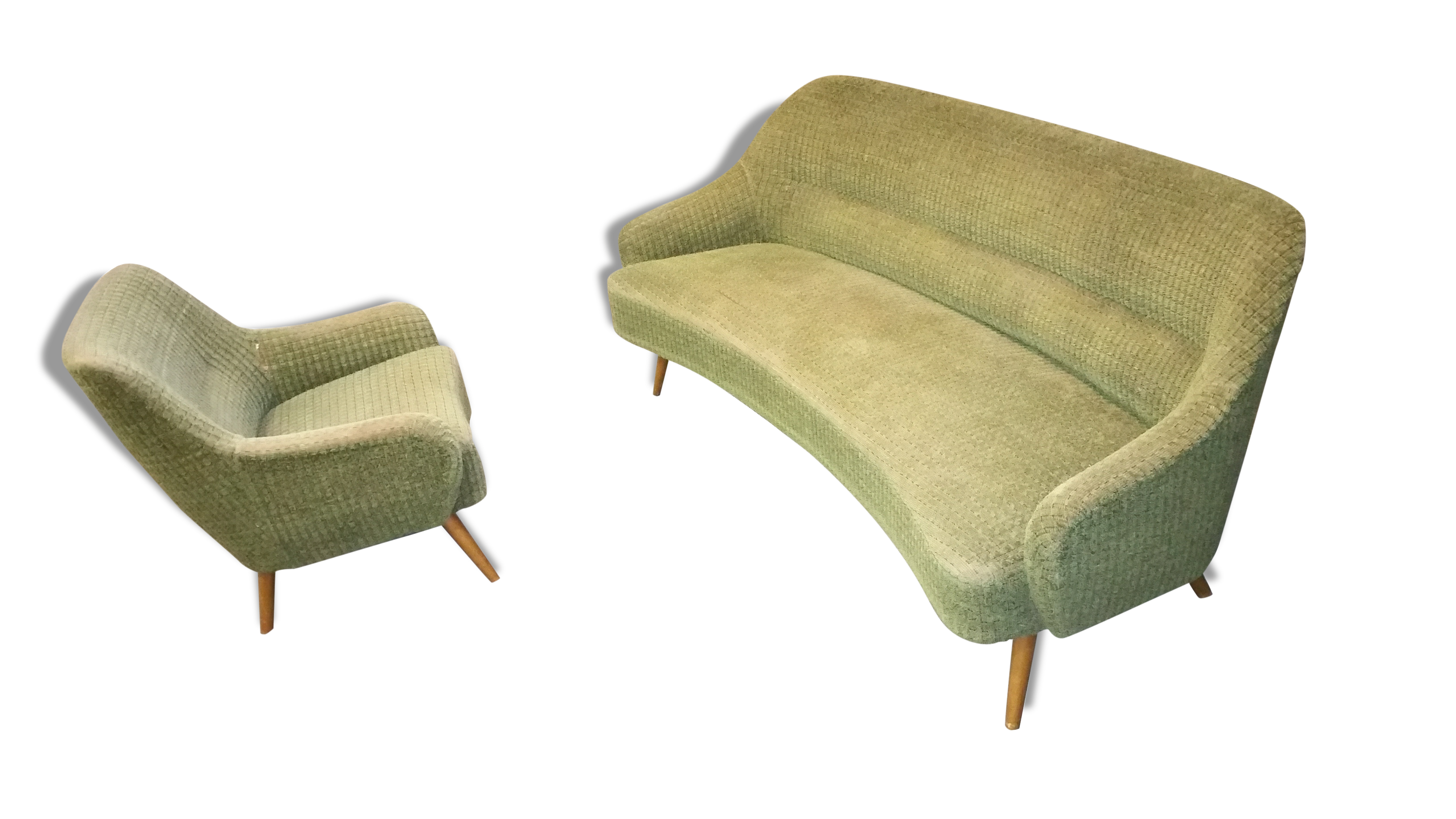 Set couch ARC EGG and a 50/60s Chair vintage