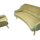Set Canapé ARC EGG et un fauteuil années 50/60 vintage