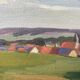 Tableau HST "Paysage à Jouy sur Eure" par Léon Gaudeaux (1893 / 1947)