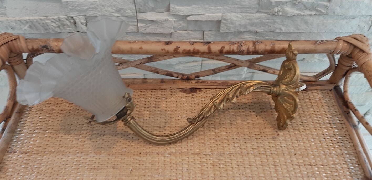 Art deco bronze sconce