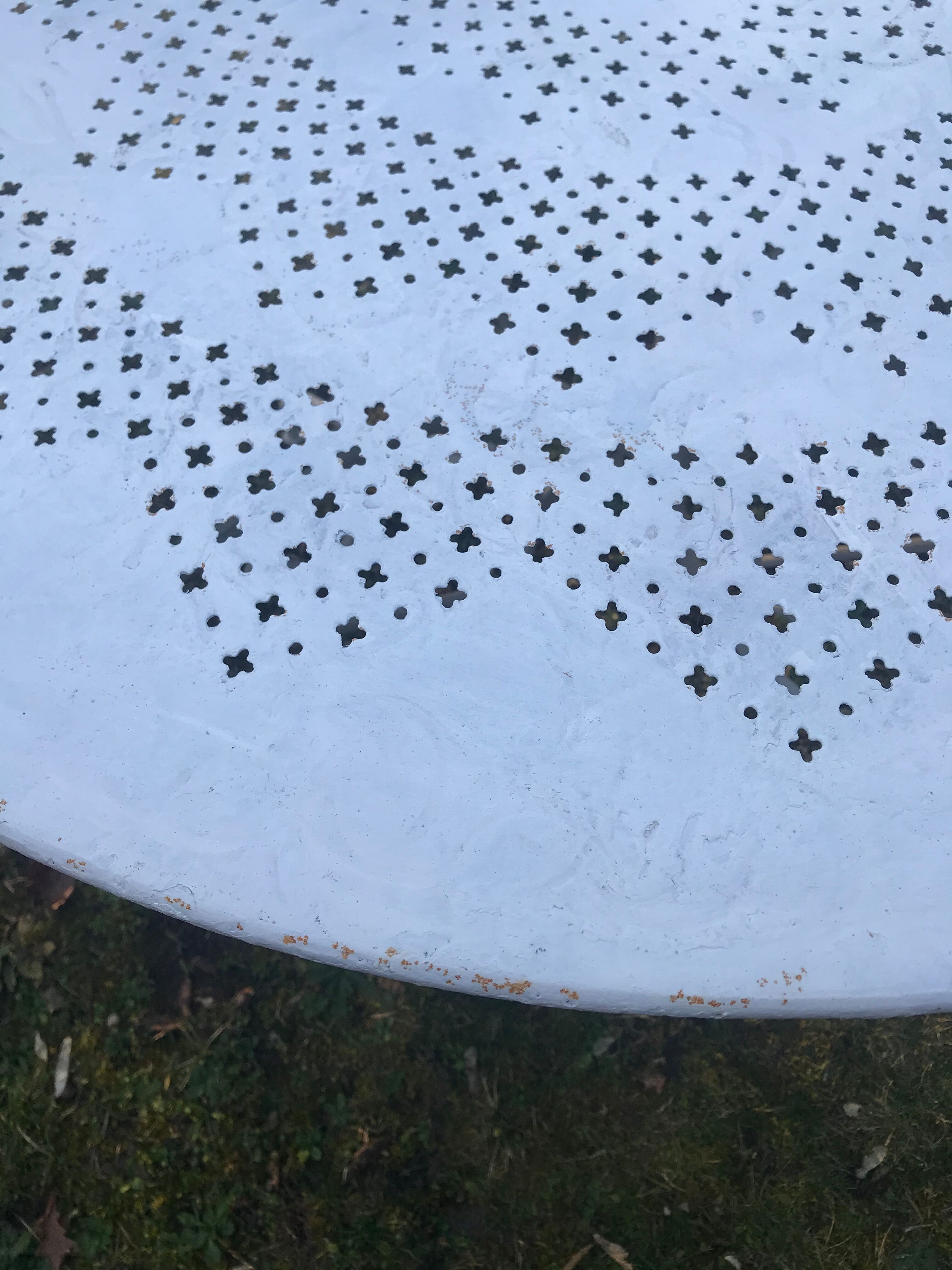 Old iron garden table