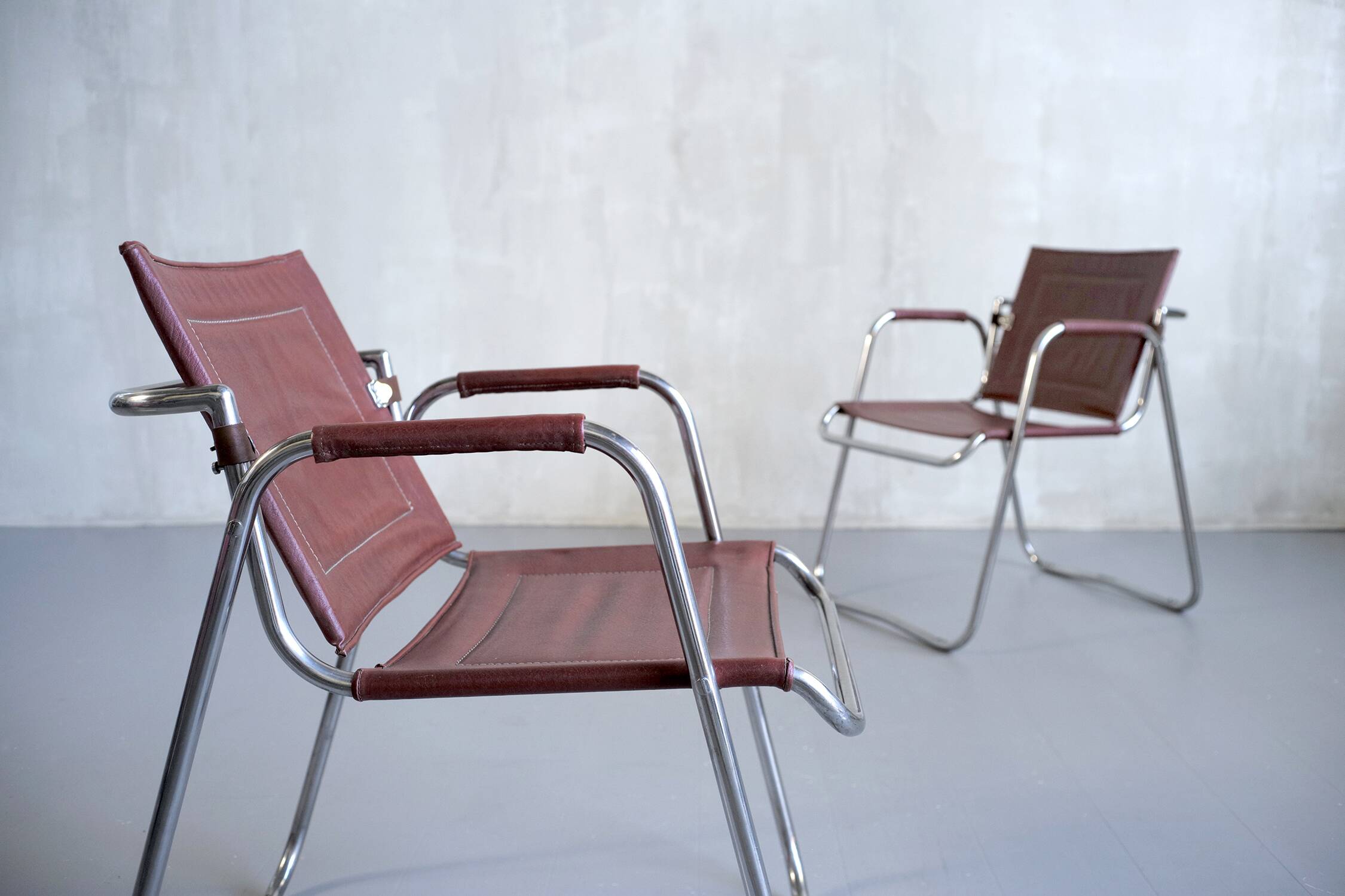 Paire de fauteuils Tubauto Jacques Hitier/Tubauto France 1950