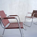 Pair of Tubauto armchairs Jacques Hitier/Tubauto France 1950