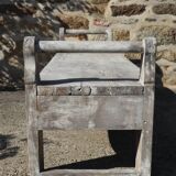 Large bench 19th solid wood patina