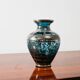 Vaso In Vetro E Argento Overlay American Art Decó 1940’s Design