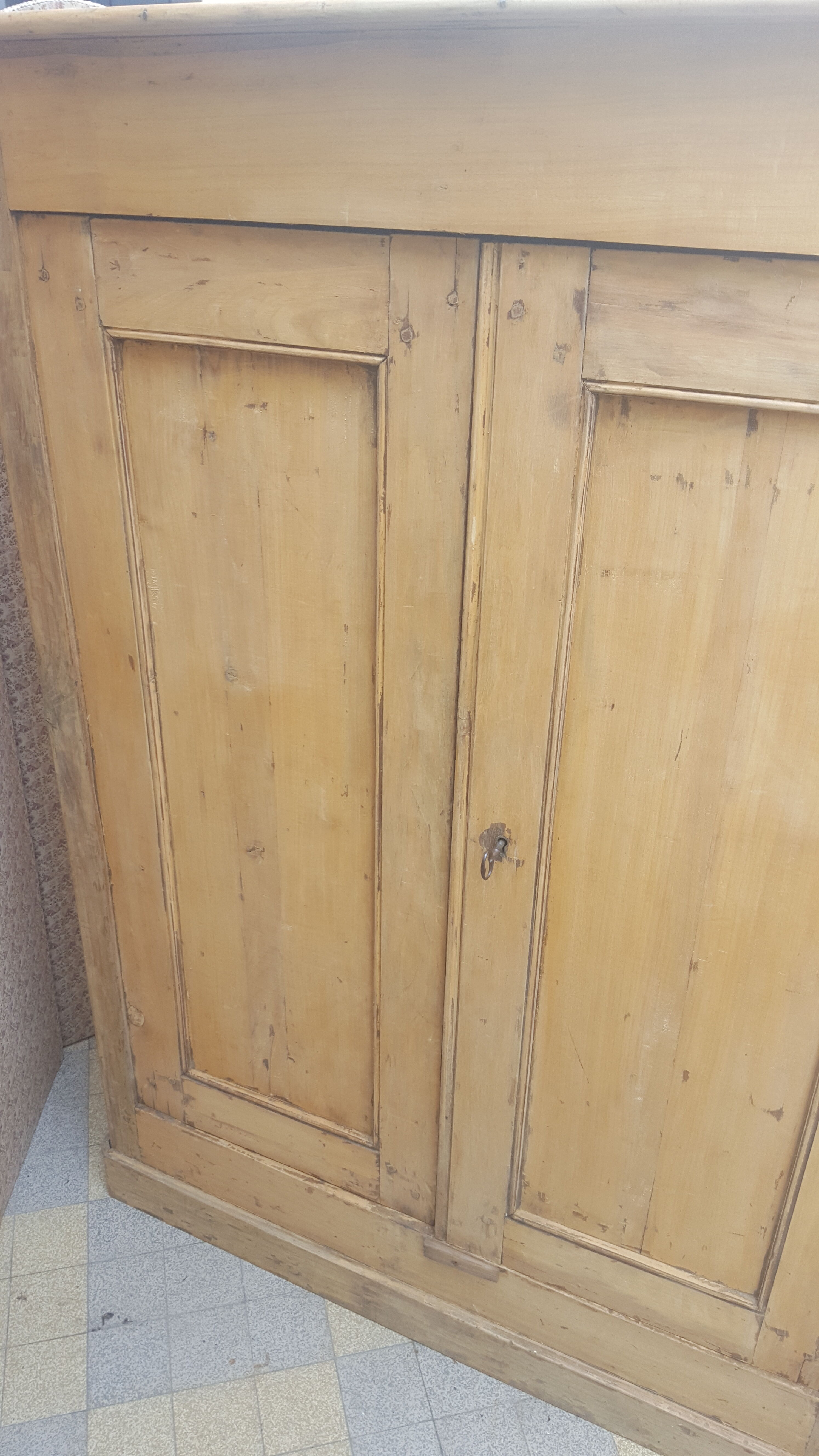 Raw wooden cabinet