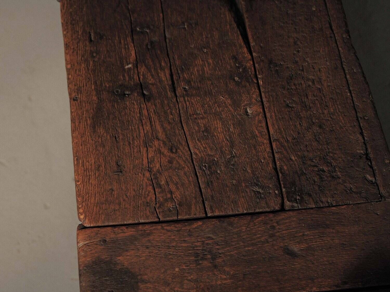 Wooden chest bench from Auvergne, 19th century