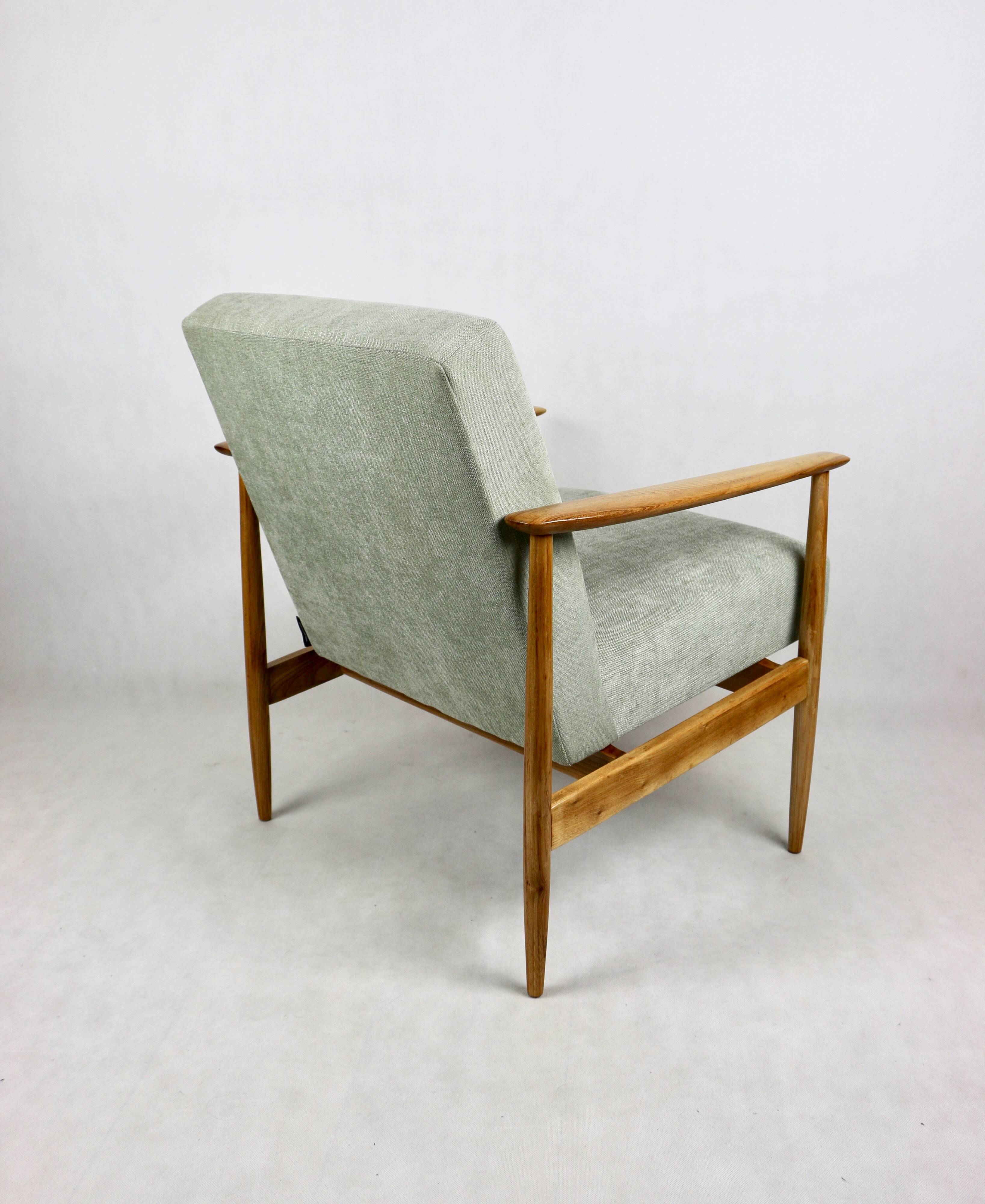 Vintage Danish Light Green Armchair, 1970s