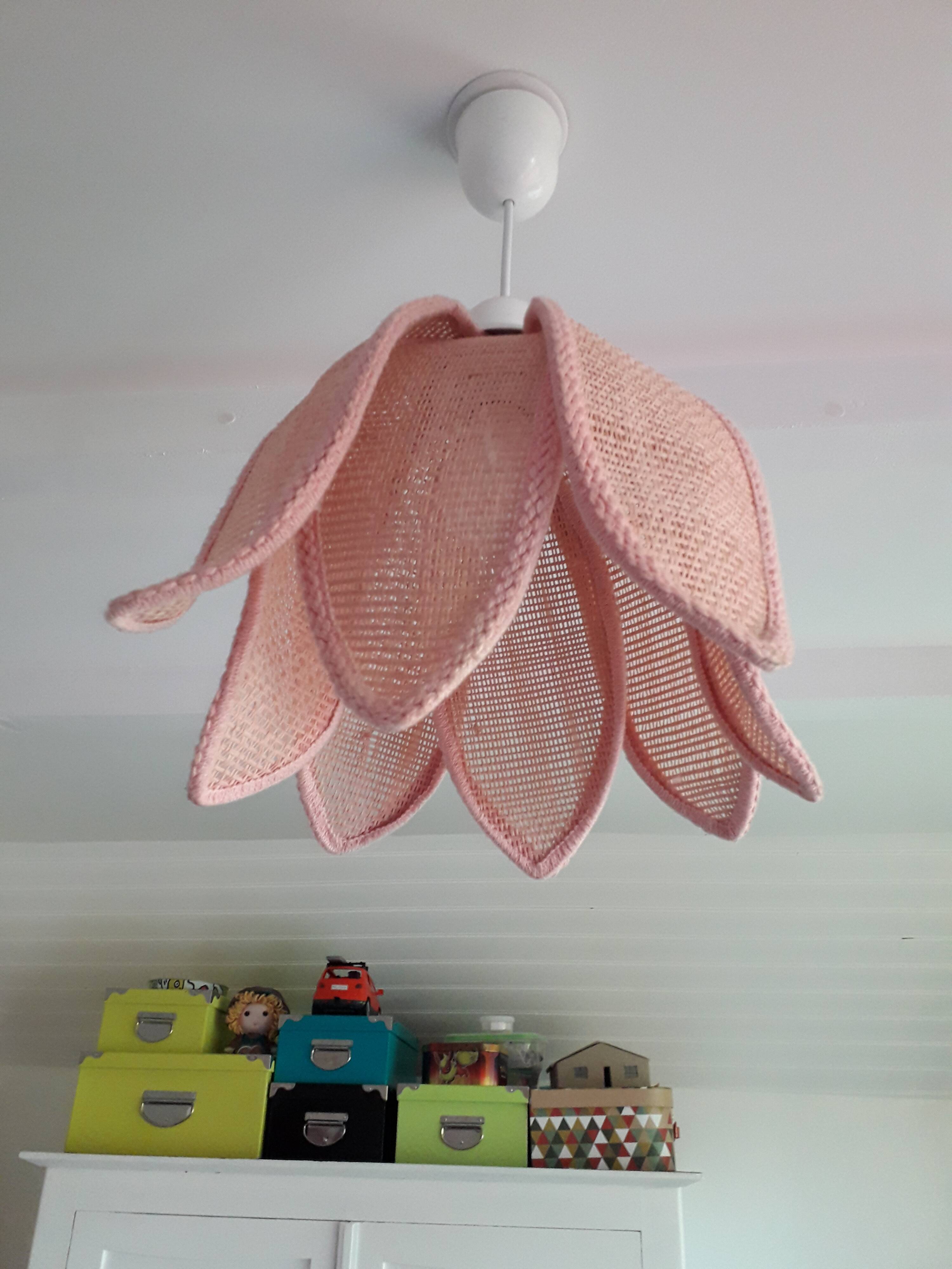 Hanging pink flower cannage