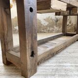 Solid oak console workbench 220cm