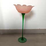 Ancien bougeoir en verre italien