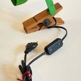 Spot adjustable wall light on clamp 70s