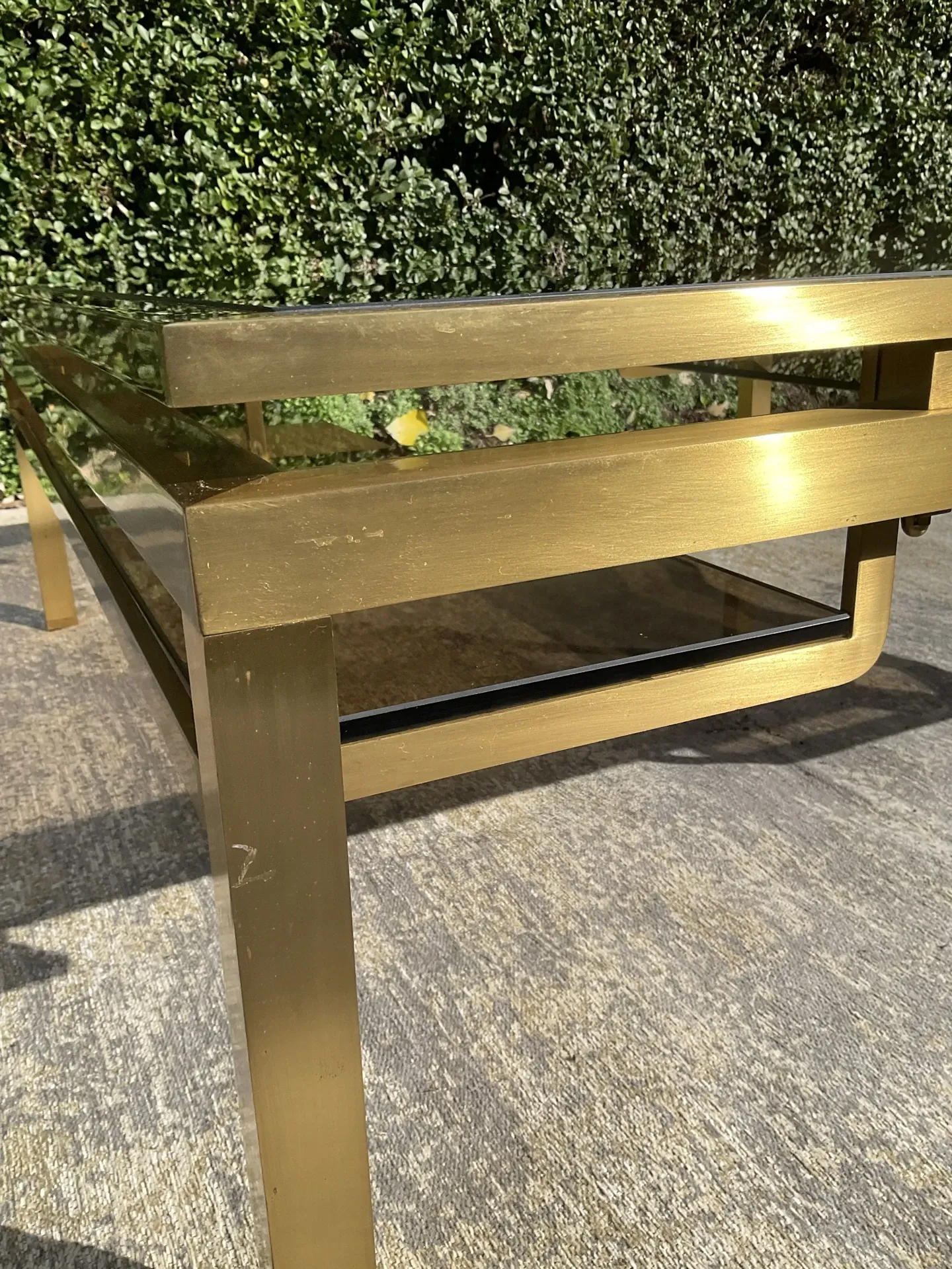 Large coffee table by Guy Lefèvre for Maison Jansen from the 1970s.