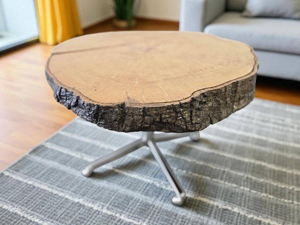 Vintage sturdy coffee table / coffee table with solid top