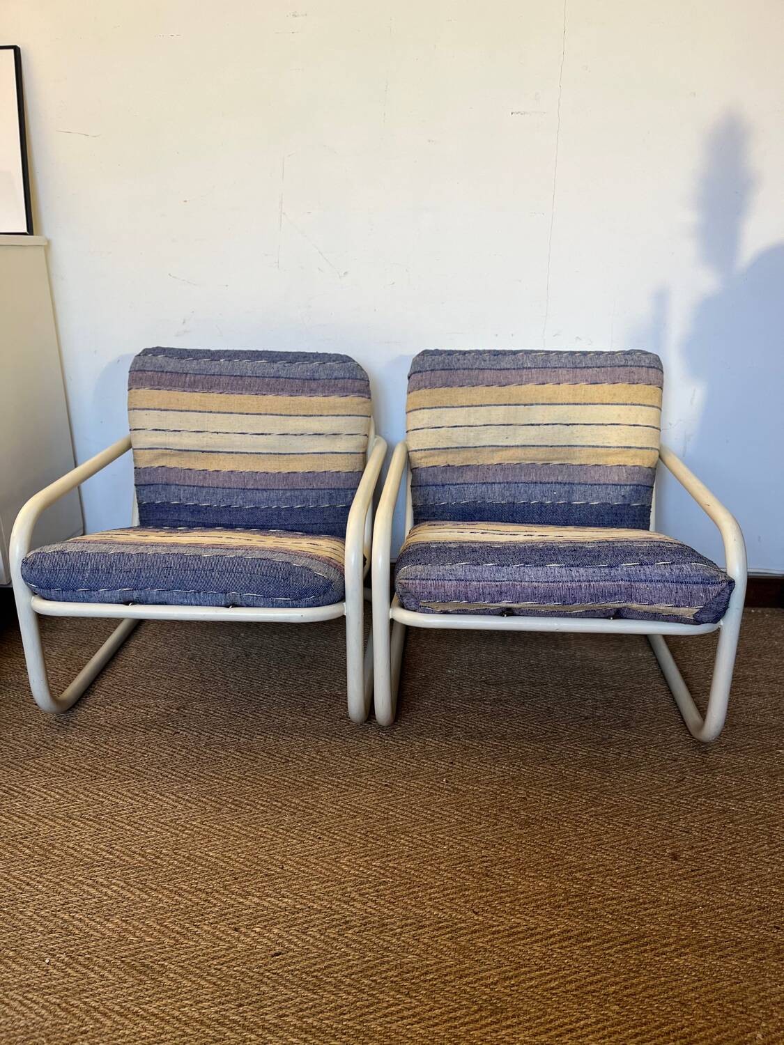Pair of vintage 70s armchairs by Marc Berthier for Prisunic