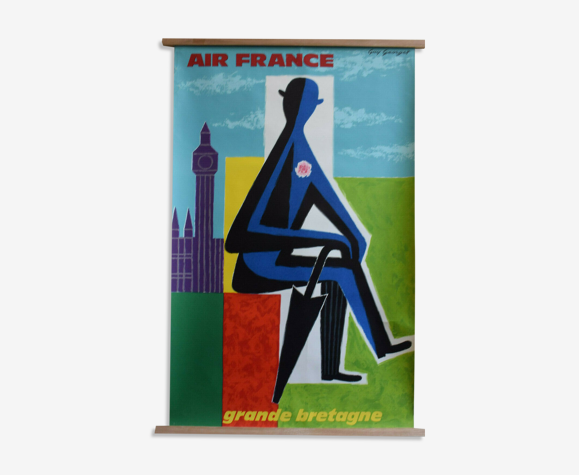 Air france affiche ancienne vintage
