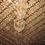 Antique brass fireplace front