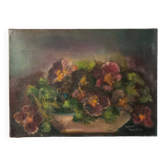 Painting bouquet of pansies