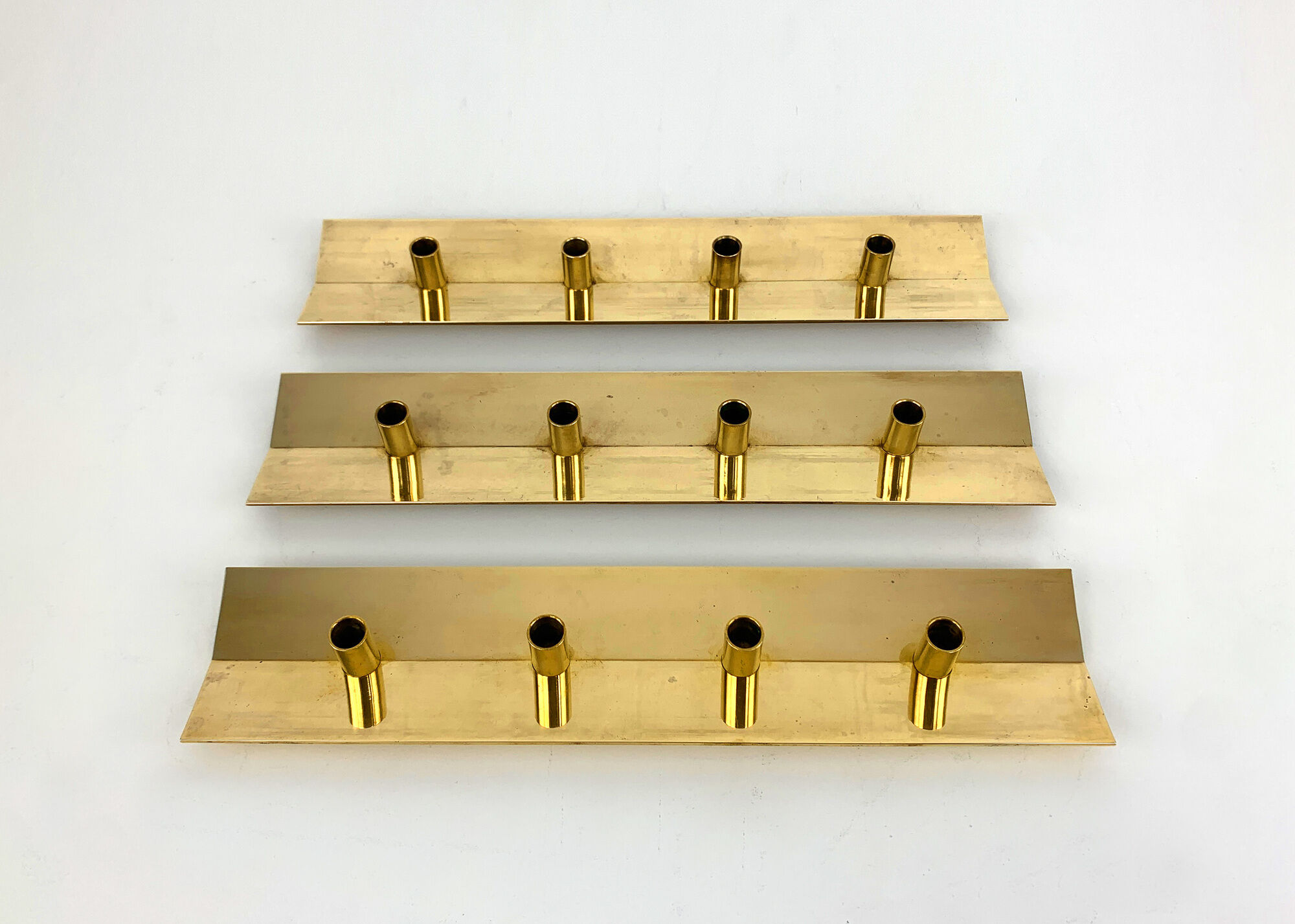 Scandinavian brass candle holder, vintage, Pierre Forsell for Skultuna, 1960