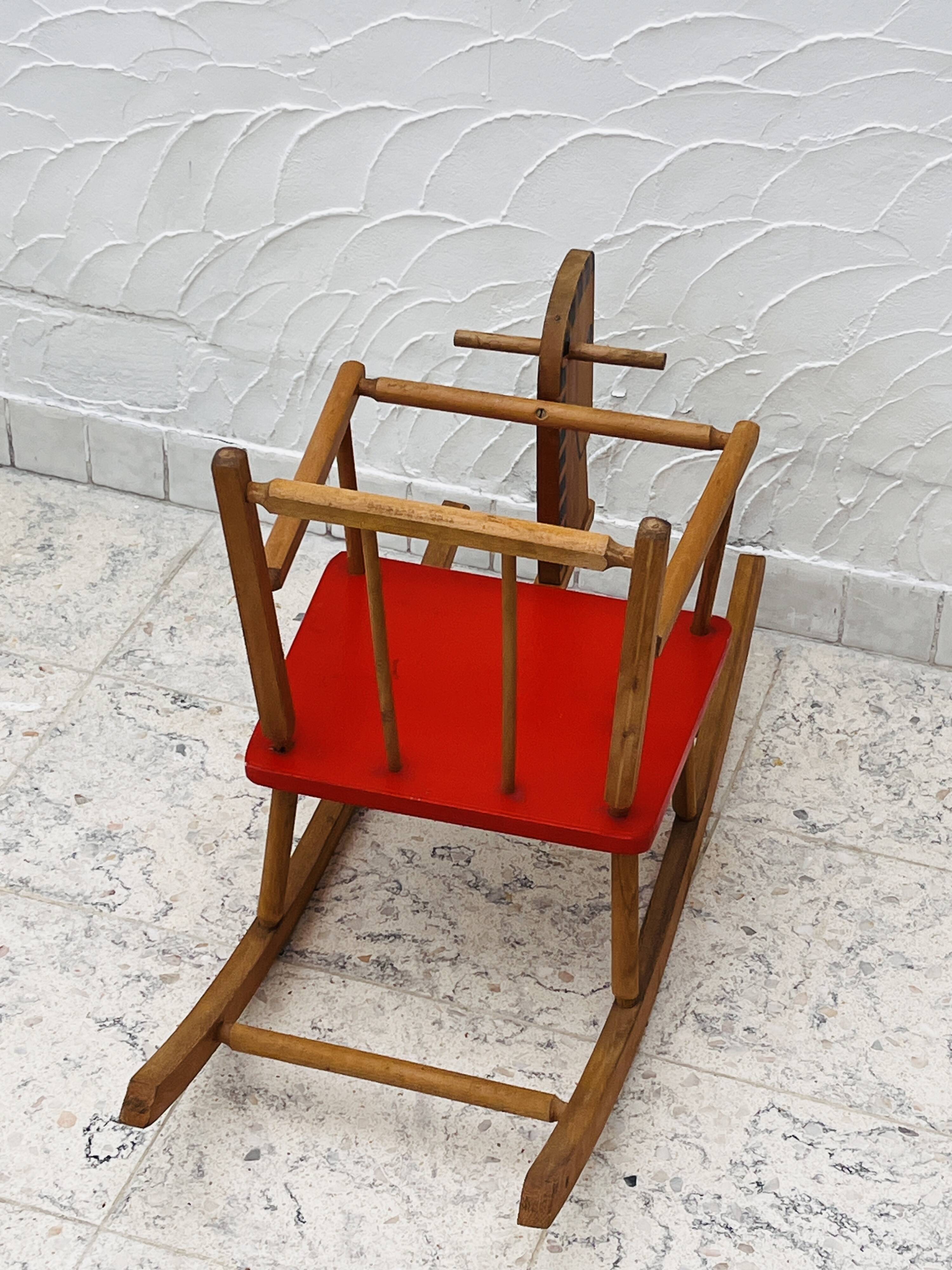 Cheval à bascule années 80