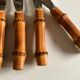 Set of 12 bamboo knives 1960