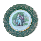 Assiette ancienne en terre de fer