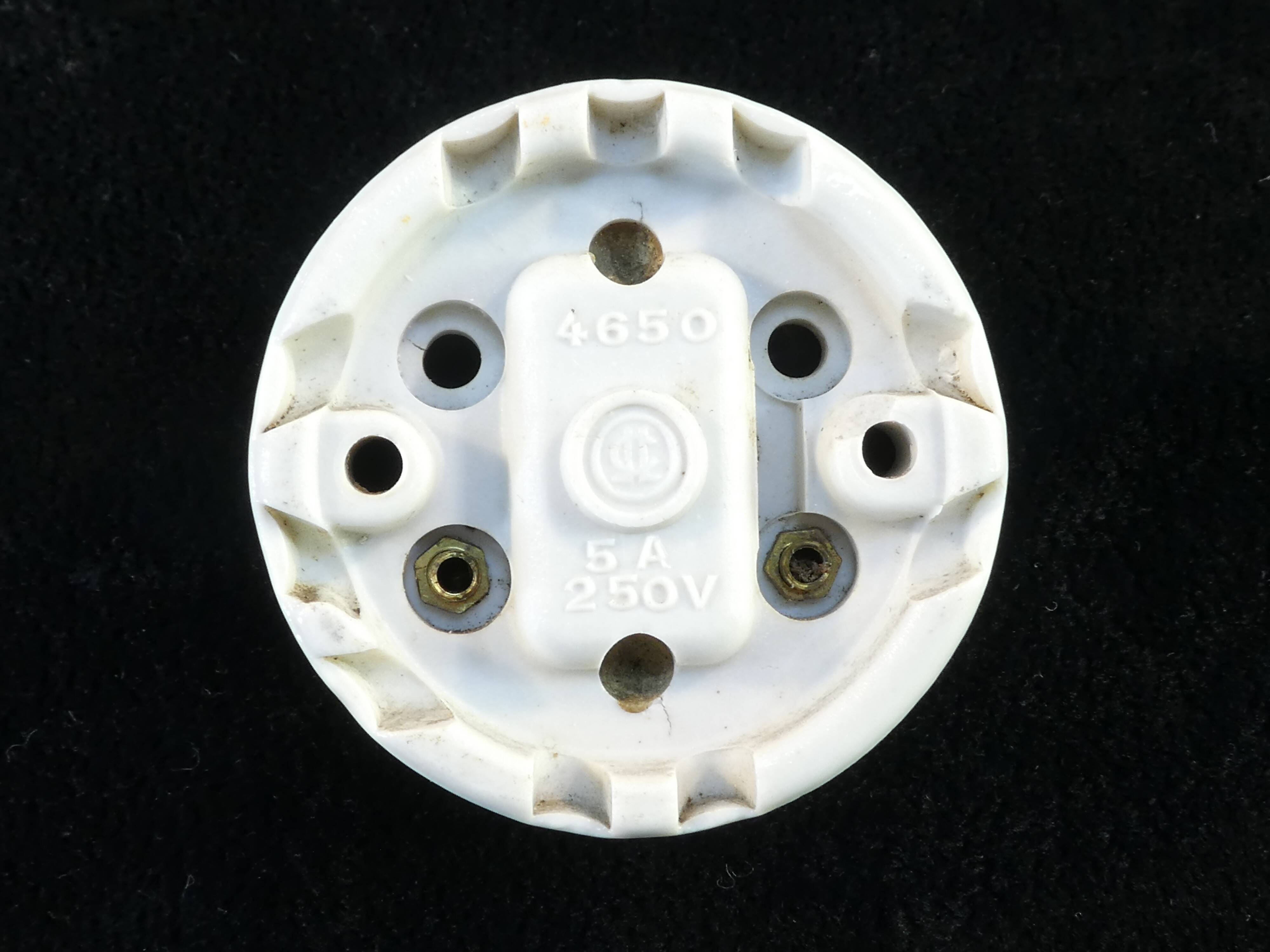 Set of 4 old porcelain and chrome switches