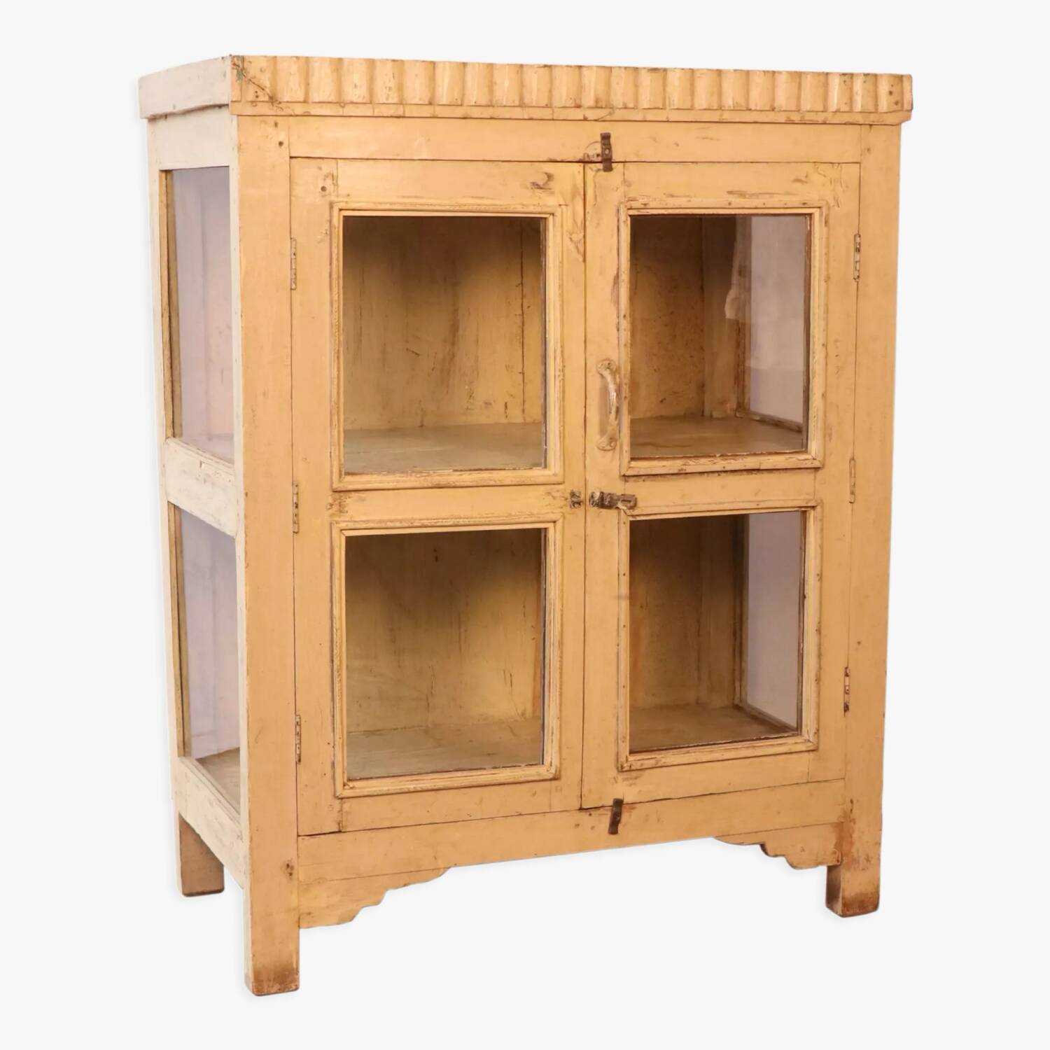 Art Deco cabinet in original ecru patinated Burmese teak.