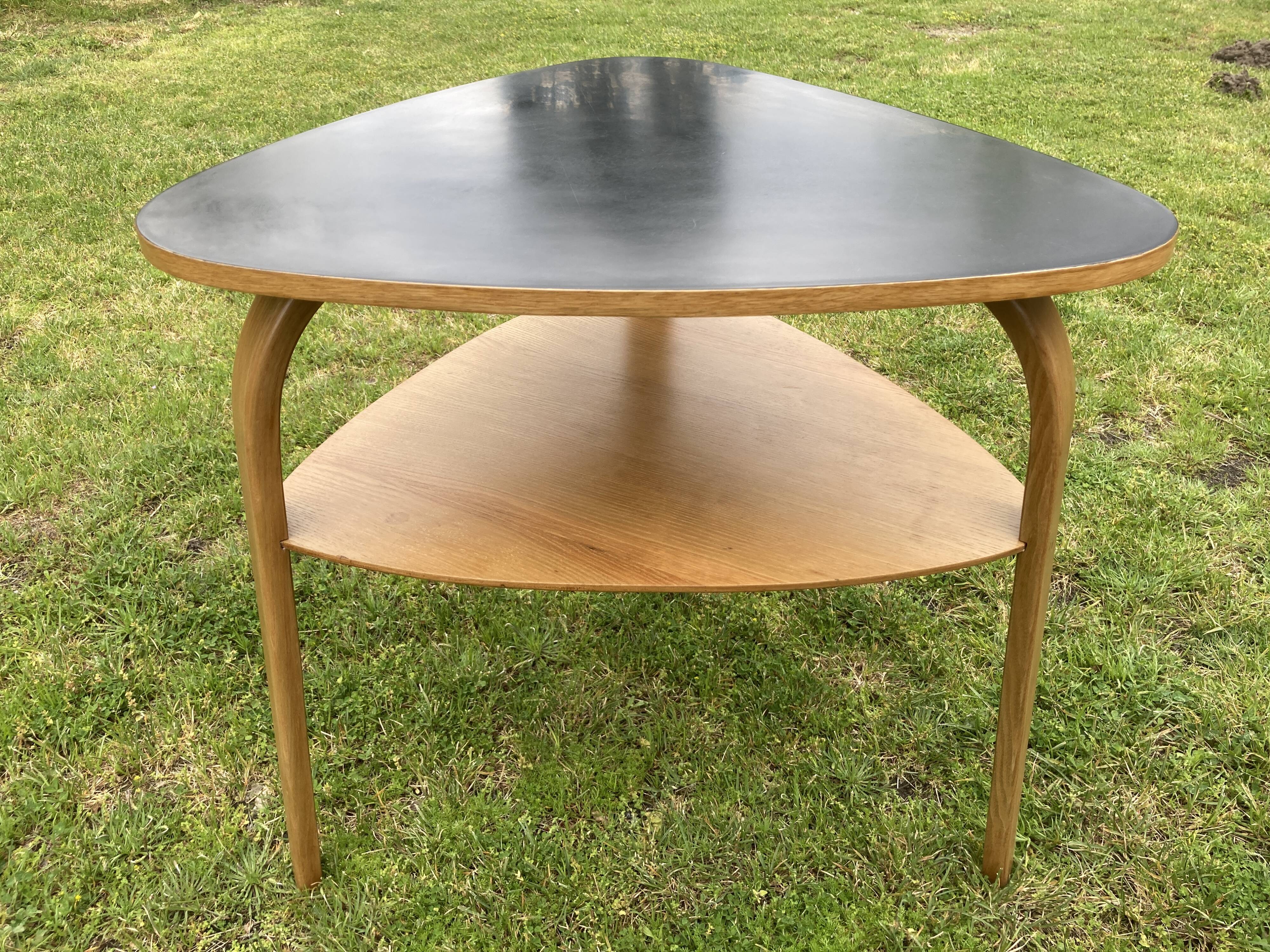 Steiner bow wood tripod coffee table