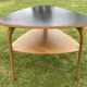 Steiner bow wood tripod coffee table
