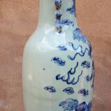 Large Chinese Celadon Vase with Shishi Decor, 19th Century China