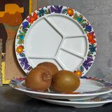 Three vintage Acapulco fondue plates