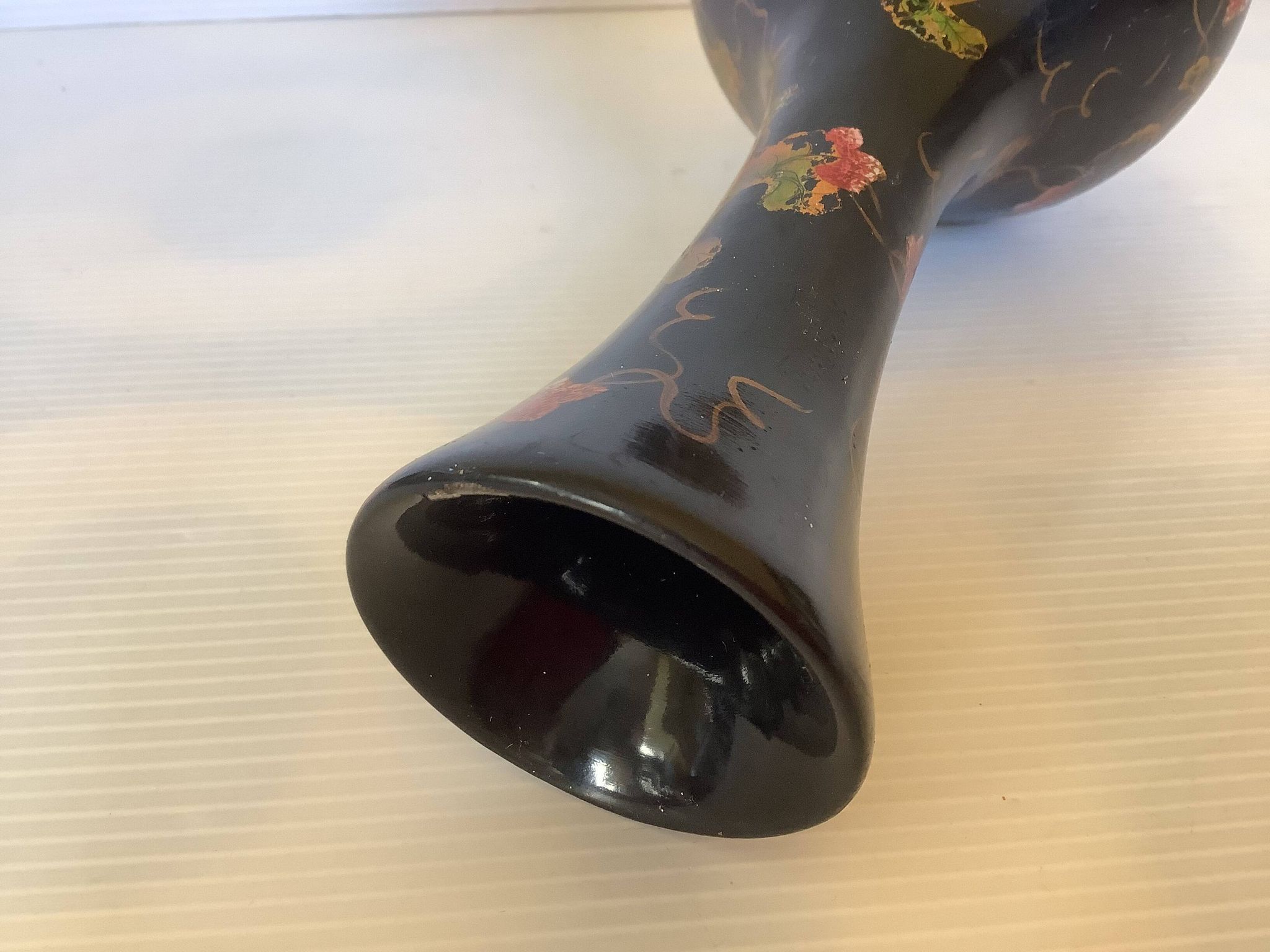 Vase décor japonisant
