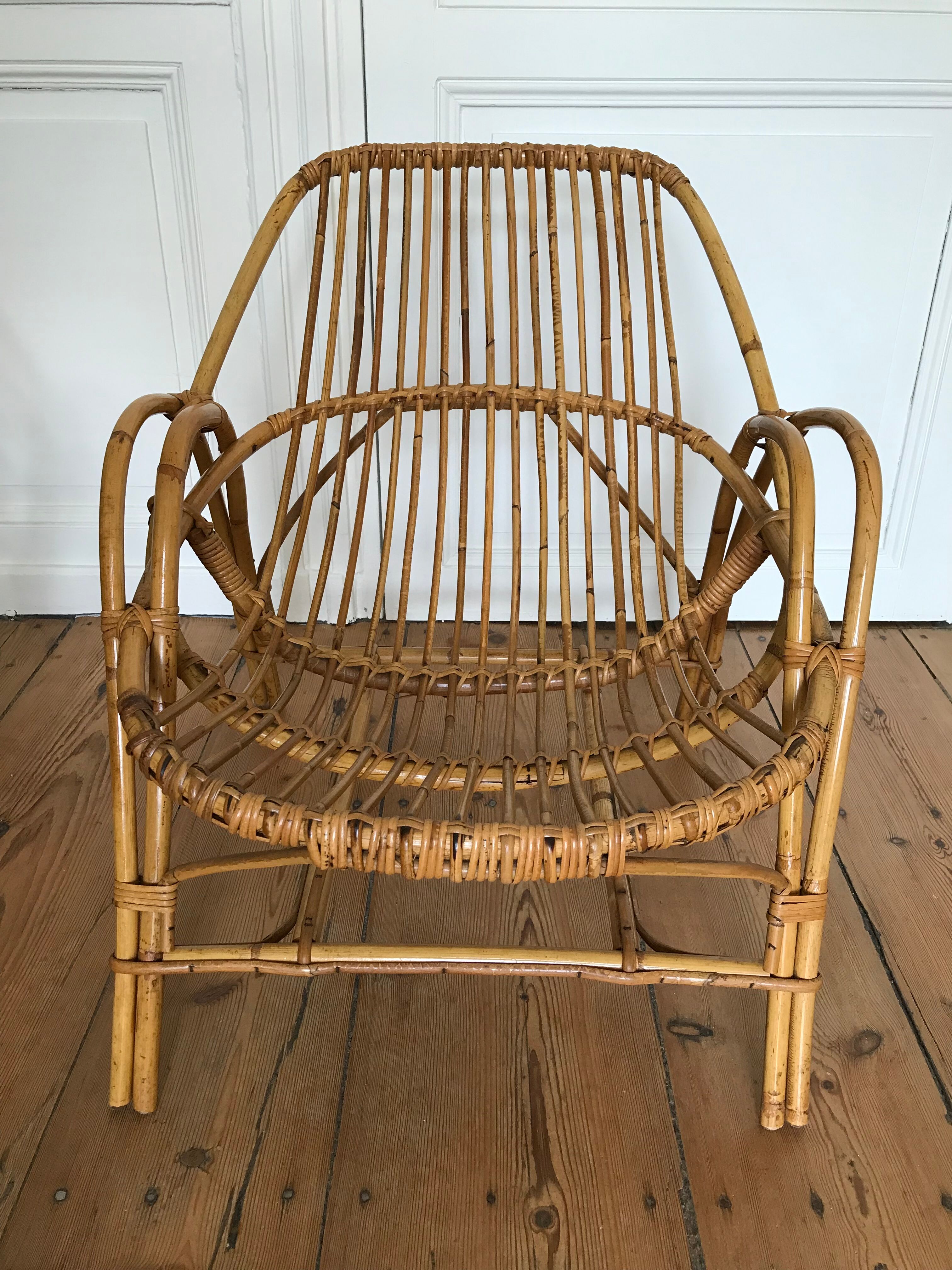 Pair of armchairs Basket Adult rattan