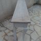 Console with a weathered grey cotton base, top in bleached walnut.