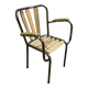 Industrial armchair in metal and wood