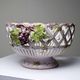 Openwork bowl in painted earthenware, Émile Tessier Le Croisic, 30-50's accident