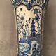 Umbrella holder vase earthenware Desvres nineteenth decoration Far East Pagoda 62.5 cm