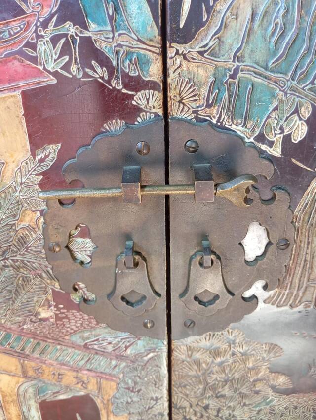 Cabinet de bar d'esprit chinois, années 1970
