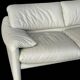 Maralunga White Leather Sofa By Vico Magistretti For Cassina, 1970s No. 2