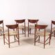 6x Peter Hvidt & Orla Mølgaard-Nielsen dining chair Model 316 in teak