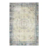 Vintage Turkish Hand-Knotted Wool Cotton Beige Area Rug 230x340