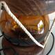 Marine lamp with amber glass globe 60/70s