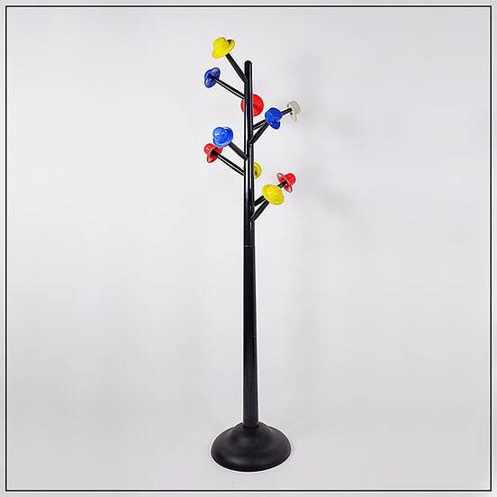 Postmodern coat stand 'Albero dei Cappelli' by Ugo Nespolo for Origlia, 1978